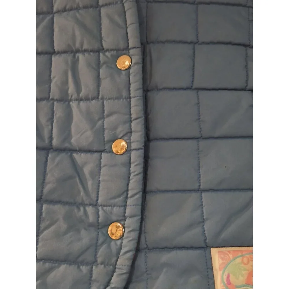 Vintage Oshkosh B'gosh Puffer Vest Kids Reversible Size S 7/8 Outdoor Blue Red
